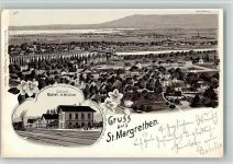 9430 St. Margrethen SG BOAKC Bahnhof Dampflok Lithographie