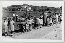 8180 Bülach Gebrauchsspuren Erntedank-Umzug Ort handschriftlich Foto-Ak