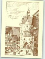 4800 Zofingen - Das ehemalige Untere Tor bis 1837 nach alter Darstellung