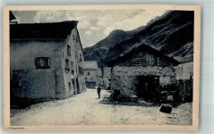 7438 Hinterrhein 1920 Foto AK Dorfgasse Schweizer Heimatschutz Postkarten