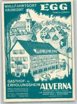 8132 Egg bei Zürich 1938 Foto AK Gasthaus Pension Alverna Alkoholfrei