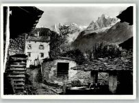 7610 Soglio 1956 Foto AK Dorfbrunnen Bahnpost Zug 84 Feldpost