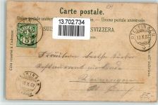 8308 Illnau 1902 BOAKC Lithographie Gasthaus Zum Rössli Forstbureau Eisenbahn Gebrauchsspuren, bitte Scan genau beachten!