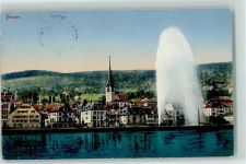 8810 Horgen 1918 Gebrauchsspuren Wasserfontäne