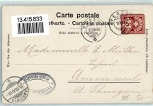 2034 Peseux 1898 Künstlerkarte Jungen auf Mauer spielen Flöte Wappen Weinreben