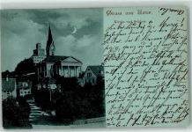 8610 Uster 1900 Mondschein Kirche und Schloss