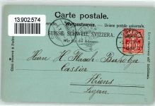 8610 Uster 1900 Mondschein Kirche und Schloss