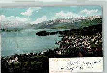 8810 Horgen 1902 - Panoramaansicht Zürichsee Alpen