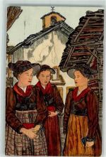 Dorfkirche im Wallis Tracht