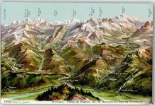 1920 Martigny - Vogelschau Vallee de Bagnes