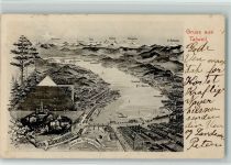 8800 Thalwil - 1905 Zürichsee Vogelperspektive