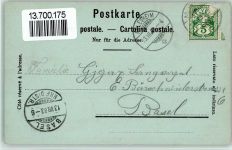 4144 Arlesheim 1903 BOAKC Gasthaus Ochsen Lithographie / Mondschein