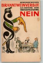 Gemeindeweises Alkohol-Verbot als Anfang der Trockenlegung Branntweinverbot NEIN