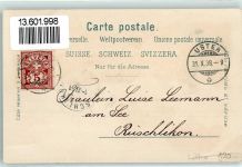 8610 Uster 1898 Gebrauchsspuren Schulhaus Schloss Lithographie