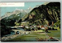 6474 Amsteg 1907 Foto AK Gotthardbahn