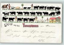 Gruß aus dem Toggenburg Landwirtschaft Kühe Schweine Trachten Toggenburg