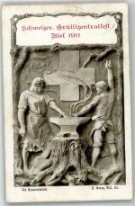 3989 Biel VS 1911 Foto AK Grütlizentealfest 1911 Die Kreuzschmiede