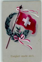 Gebrauchsspuren Einigkeit macht stark Lorbeerkranz Flagge