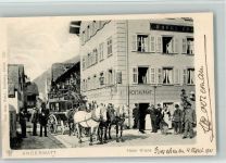 Andermatt Hotel Krone Postkutsche Schweiz 1901 BOAKC