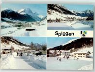 7435 Splügen - Winter Schlittschuhläufer Camping