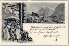9607 Mosnang 1899 Künstlerkarte Wetterhorn