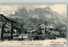 8872 Weesen 1904 Gebrauchsspuren Bahnhof und Hotel Speer und Mattstock