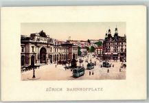 8000 Zürich 1911 - Bahnhofplatz Trams