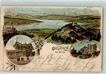 8143 Uetliberg 1901 Lithographie Restaurant Uto Kulm Hotel Uetliberg