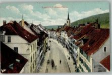 4410 Liestal 1911 Foto AK Rathausstrasse Gasthaus