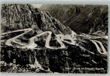 St Gotthard Foto AK Gotthardstrasse Tremola