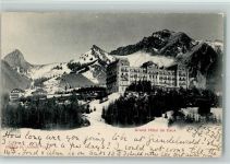 1824 Caux 1906 - Winter - Grand Hotel AK