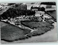 2075 Thielle - Luftbild - Ferienheim Gelände, Camping am Neuenburgersee, sehr gute Erhaltung AK