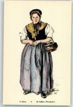 9470 Werdenberg - Schw. Trachten-und Volksliedervereinigung Frau in Tracht sign. C. Liner