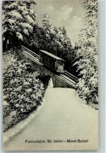2610 Mont-Soleil 1917 - Winter Funiculaire Standseilbahn Saint-Imier