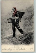 1909 - En route pour le village