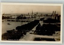 8000 Zürich 1925 Foto AK Utoquai Quaibrücke