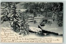 1660 Château-d´Oex 1902 Gebrauchsspuren Pont Turrian hiver