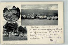 6300 Zug Zugo 1904 Gebrauchsspuren Marktszene Kolinplatz Hirschpark