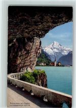 6454 Flüelen - Axenstrasse mit Flüelen und Bristenstock