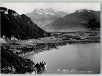 Chillon Chateau - Chateau de Chillon Plaine du Rhone et les Dents du Midi