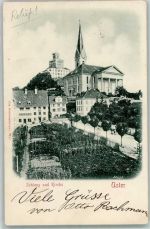 8610 Uster 1902 Relief AK Schloss Kirche