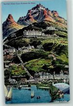 1820 Territet - Glion Rochers de Naye Vogelschau