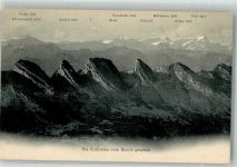 Säntis Foto AK Die Churfirsten