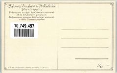 Lithographie / Künstlerkarte Tracht Frau Aargau