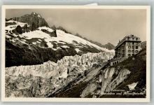 Furka 1923 Foto AK Hotel Belvedere Rhonegletscher Furkastrasse