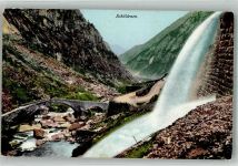 Schöllenen 1909 Foto AK Wasserfall