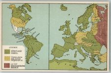 1920 - Nr. 5 Karte der Völkerbundstaaten Beitritt der Schweiz Landkarte