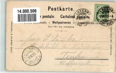 6452 Sisikon 1903 Lithographie sign. Steinmann, C. Tellskapell Mondschein