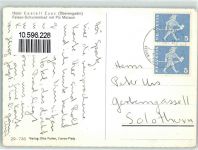 7524 Zuoz Gebrauchsspuren Hotel Castell Felsenschwimmbad mit Piz Mezaun