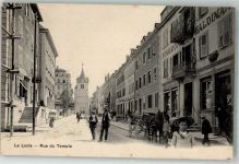 2400 Le Locle 1908 Foto AK Rue du Temple